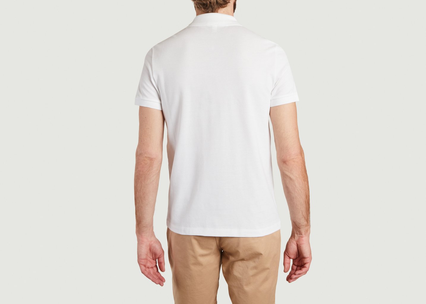 L'exception T Shirt Polo Regular Fit En Coton Mélangé Blanc Lacoste