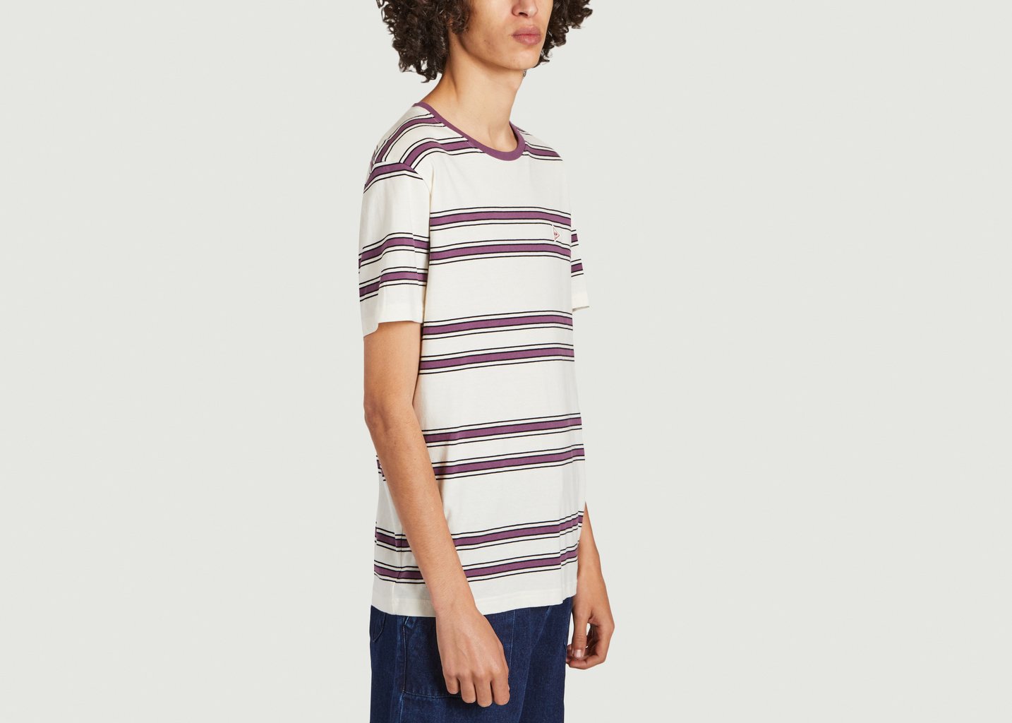 L'exception T Shirt Rayé En Coton Bio Screech Multicolore Olow Paris