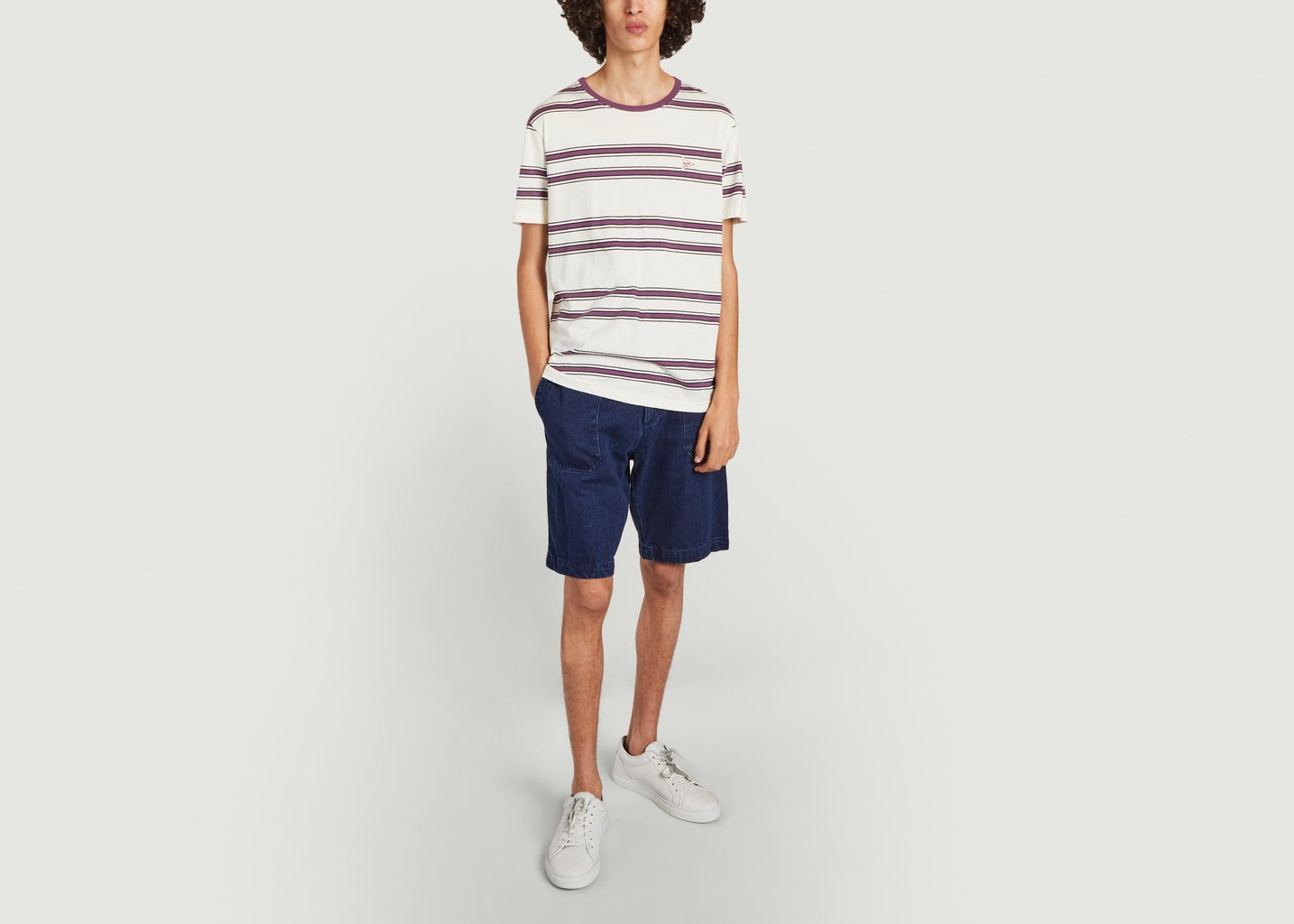 L'exception T Shirt Rayé En Coton Bio Screech Multicolore Olow Paris