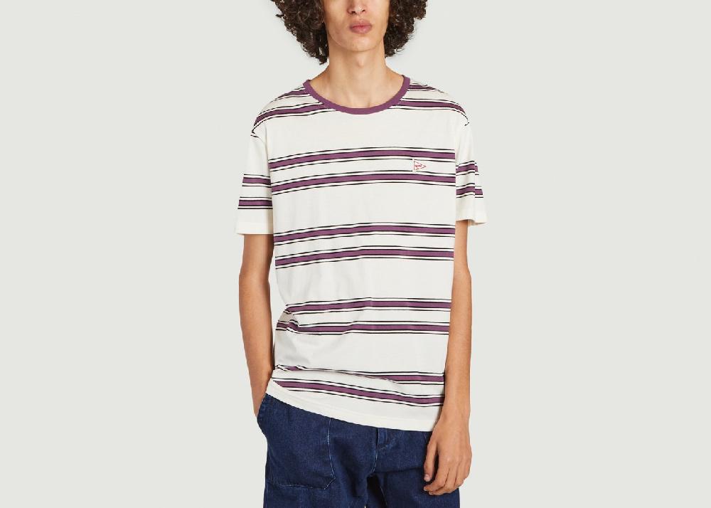 l'exception T shirt rayé en coton bio Screech Multicolore Olow Paris