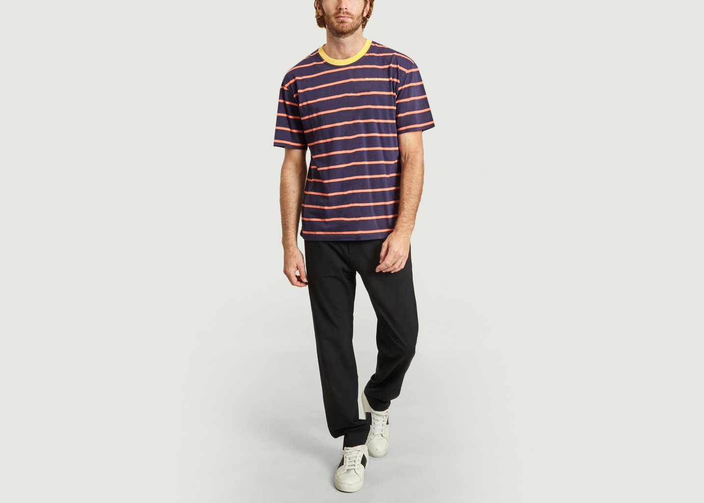 L'exception T Shirt Rayé Oversize Bleu Marine Band Of Outsiders