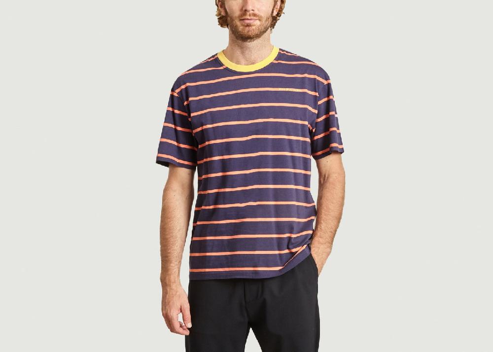 l'exception T shirt rayé oversize Bleu Marine Band Of Outsiders