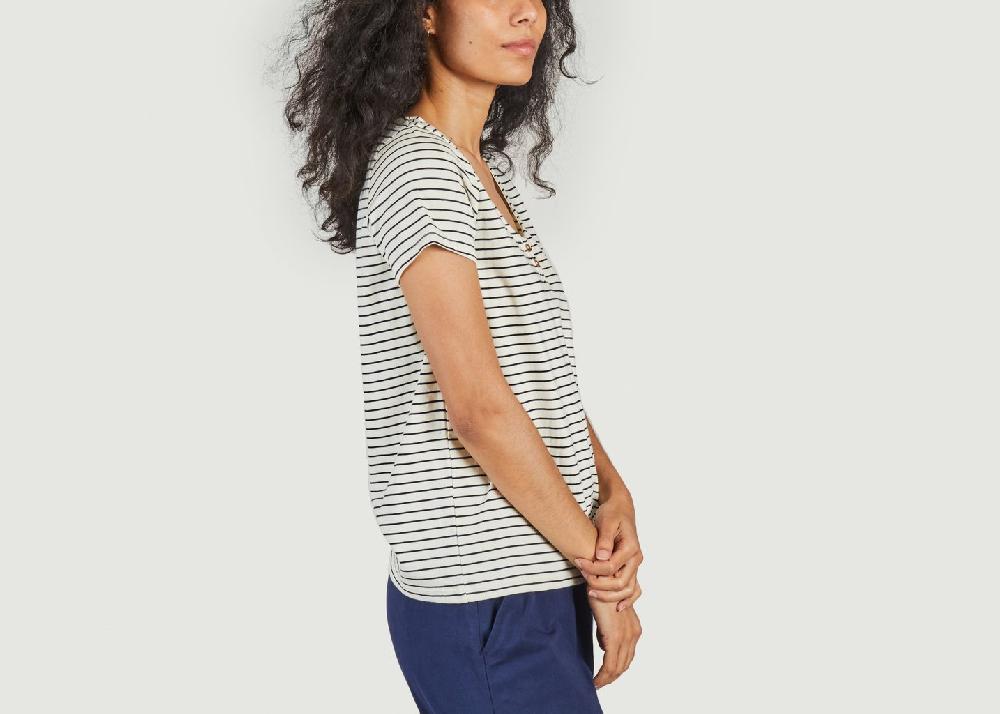 L'exception T Shirt Rayé Tianna Bleu Marine People Tree