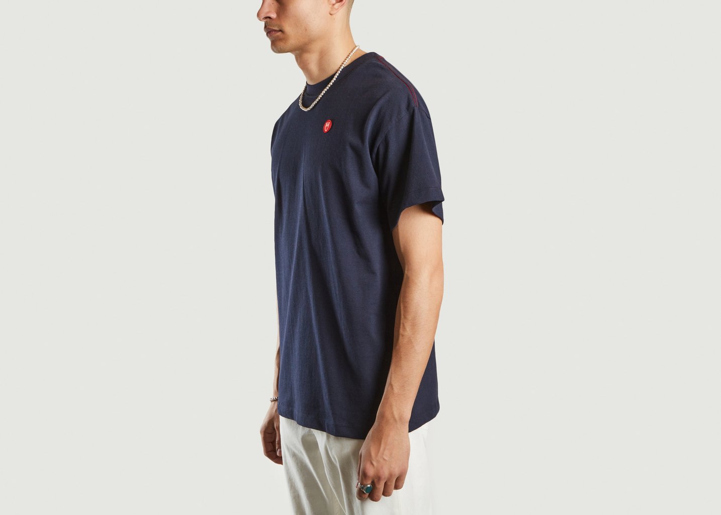 L'exception T Shirt Reborn Bleu Marine Knowledge Cotton Apparel