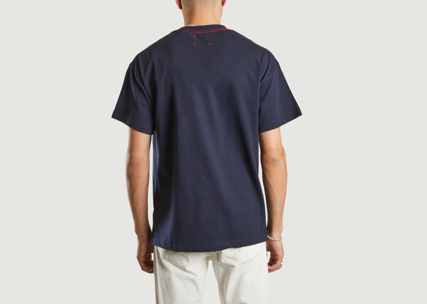 L'exception T Shirt Reborn Bleu Marine Knowledge Cotton Apparel