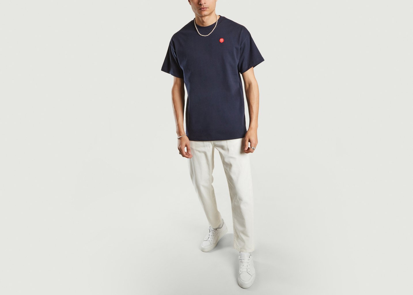L'exception T Shirt Reborn Bleu Marine Knowledge Cotton Apparel