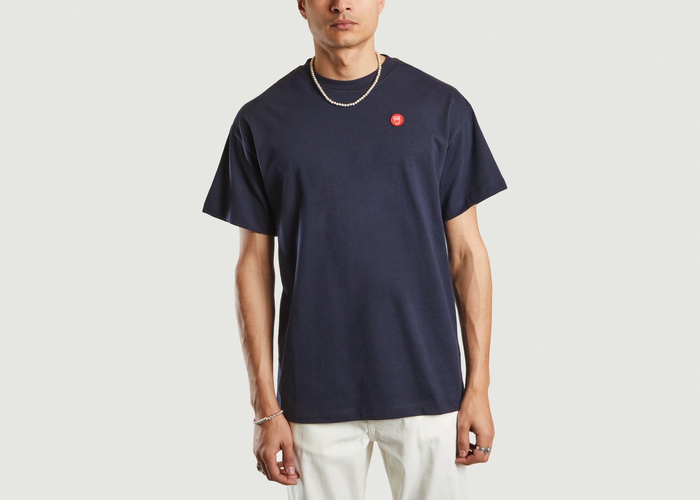 l'exception T shirt Reborn Bleu Marine Knowledge Cotton Apparel