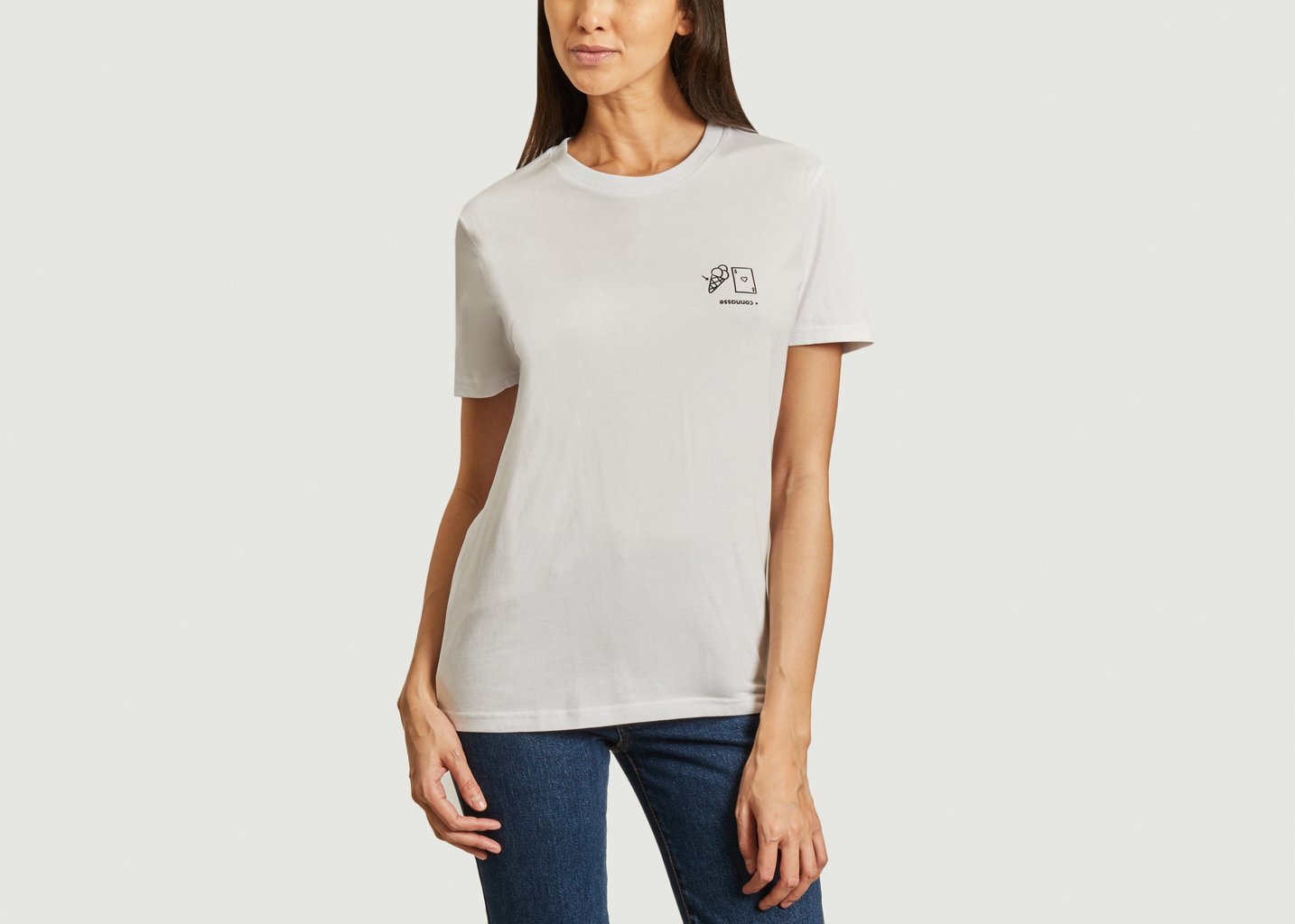 l'exception T shirt Rébus Connasse Blanc Felicie Aussi