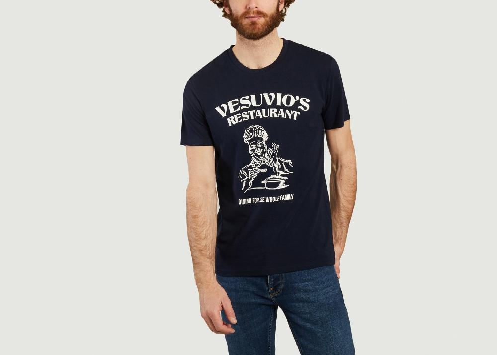 l'exception T shirt Restaurant Vesuvio Bleu Marine Harmony