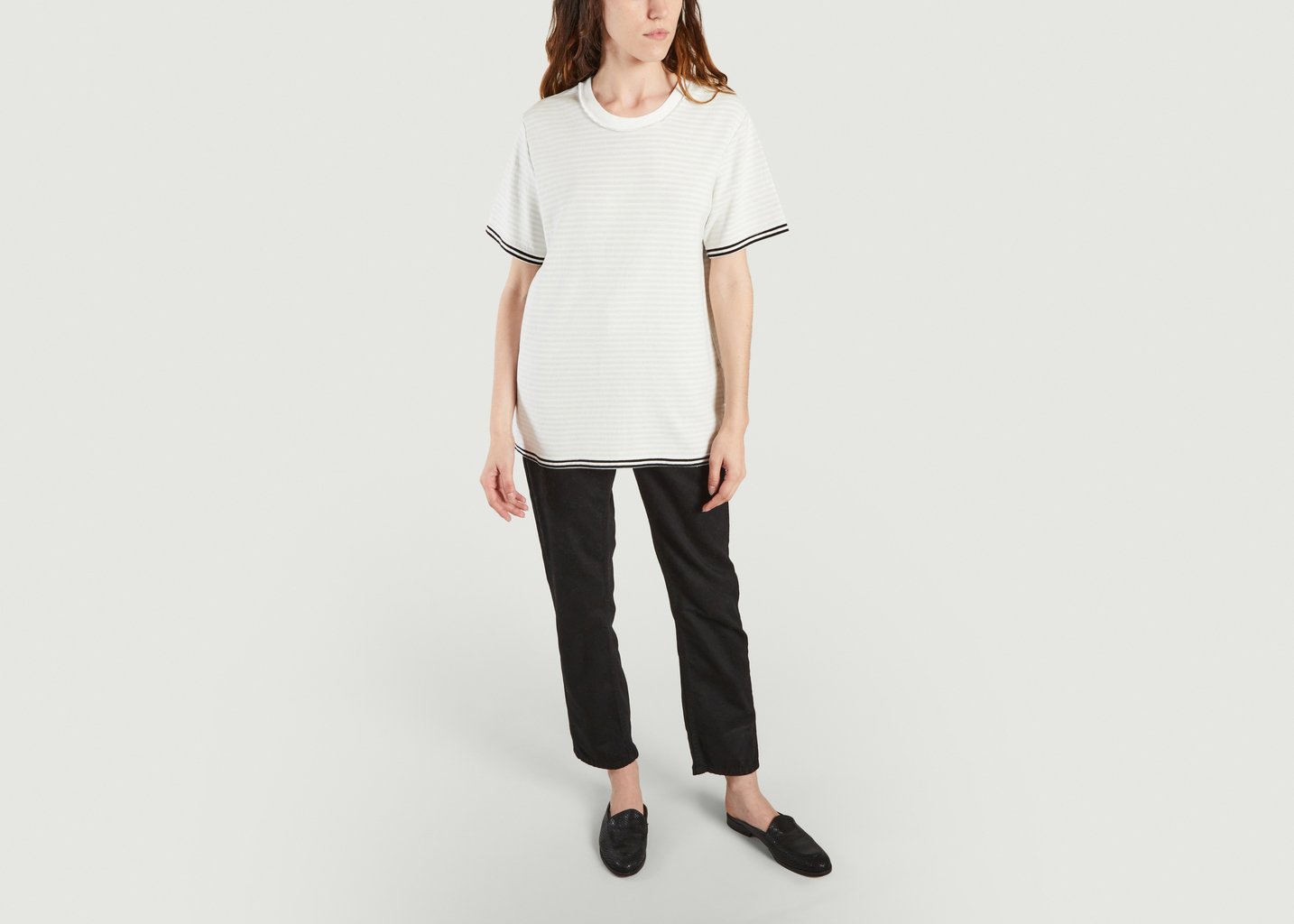 L'exception T Shirt Reversible Blanc MM6 Maison Margiela