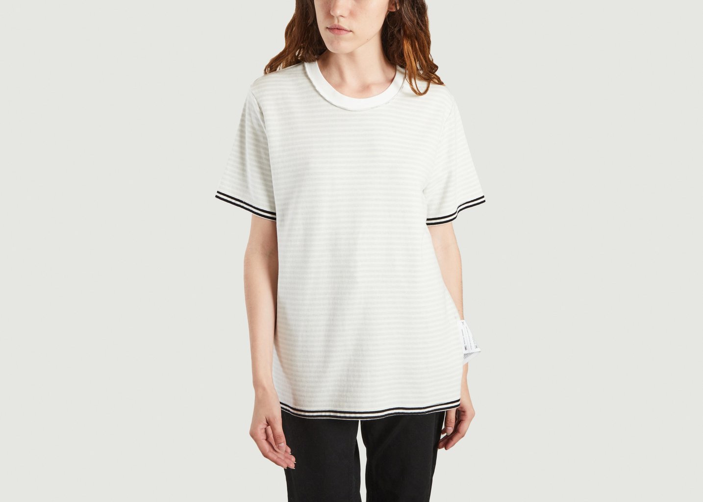 l'exception T shirt Reversible Blanc MM6 Maison Margiela