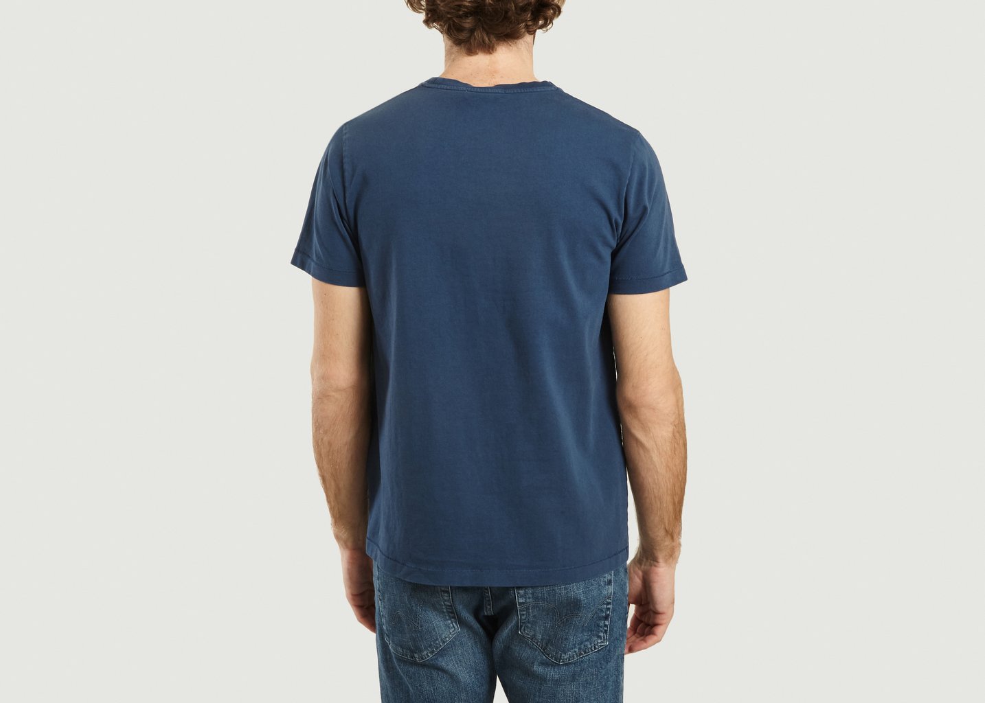 L'exception T Shirt Roy Enfant En Coton Bio Bleu Nudie Jeans