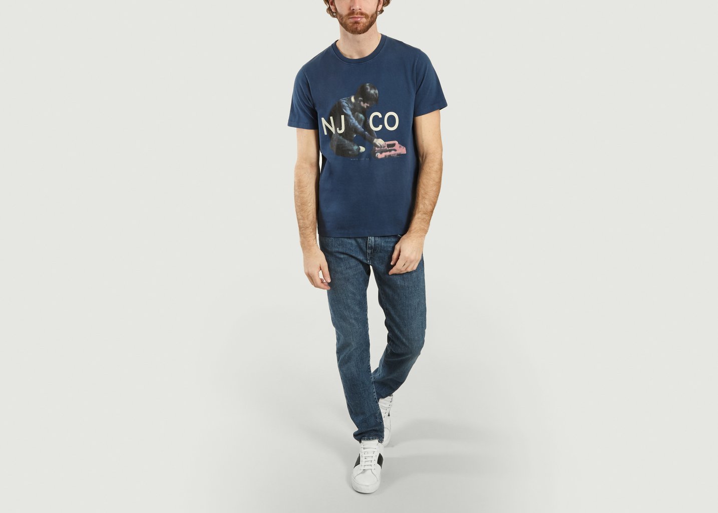 L'exception T Shirt Roy Enfant En Coton Bio Bleu Nudie Jeans