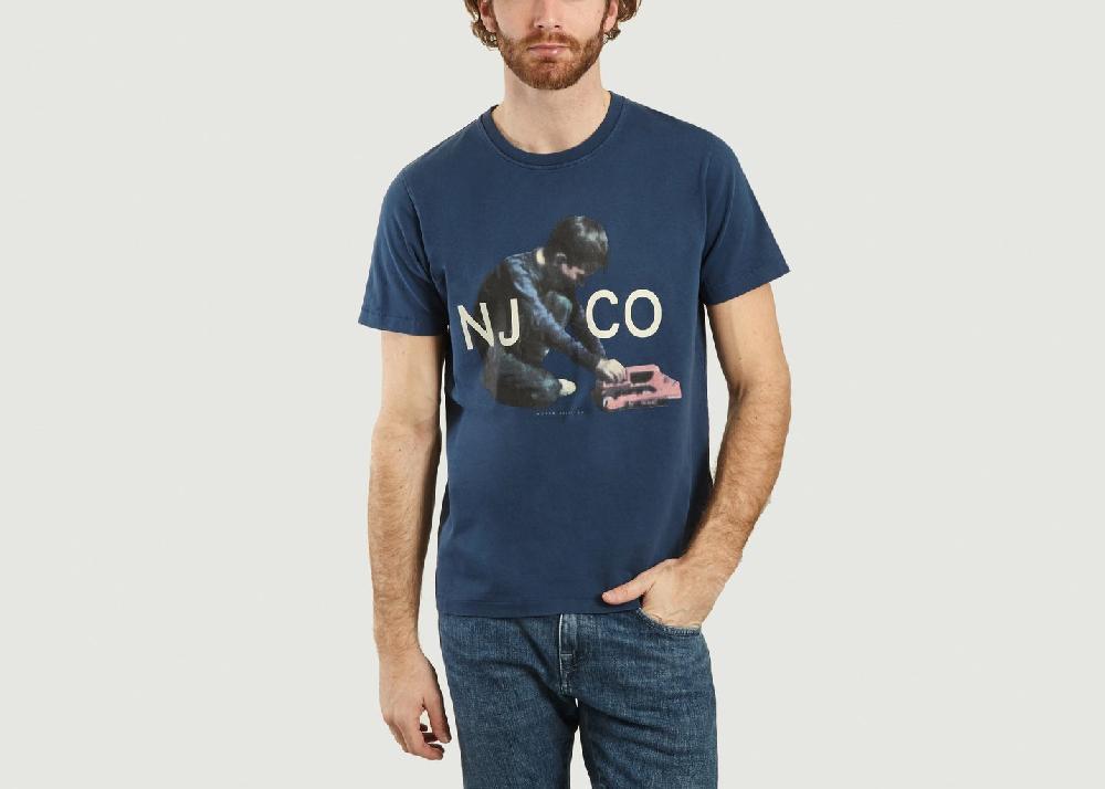 l'exception T Shirt Roy Enfant en Coton Bio Bleu Nudie Jeans