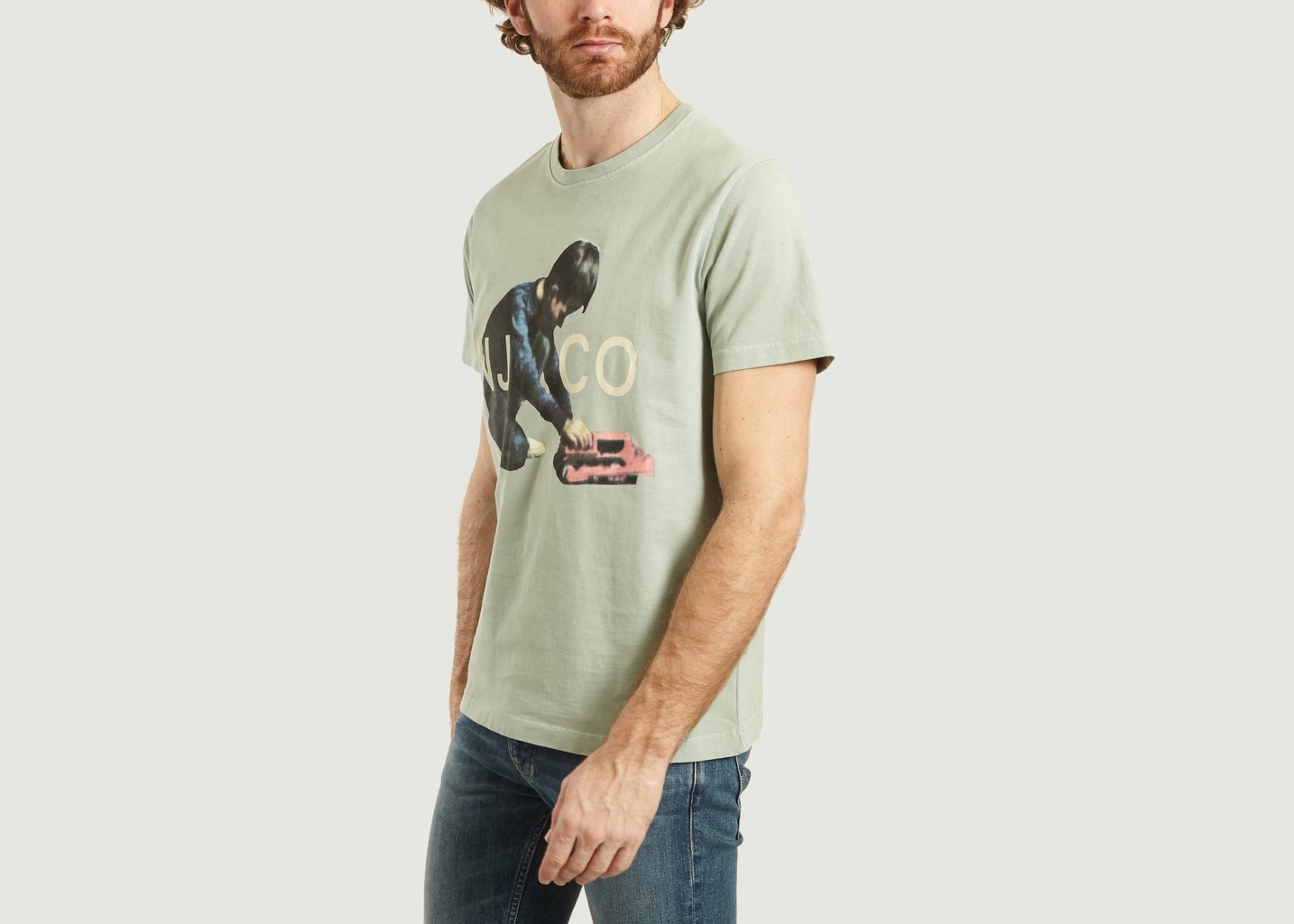 L'exception T Shirt Roy Enfant En Coton Bio Menthe Nudie Jeans