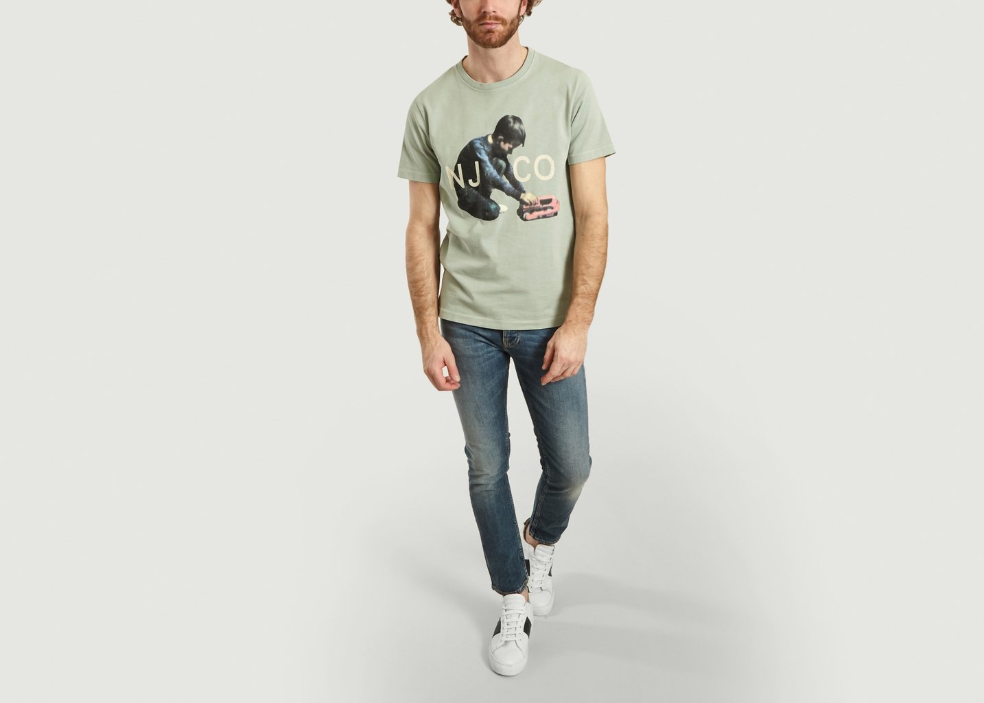 L'exception T Shirt Roy Enfant En Coton Bio Menthe Nudie Jeans