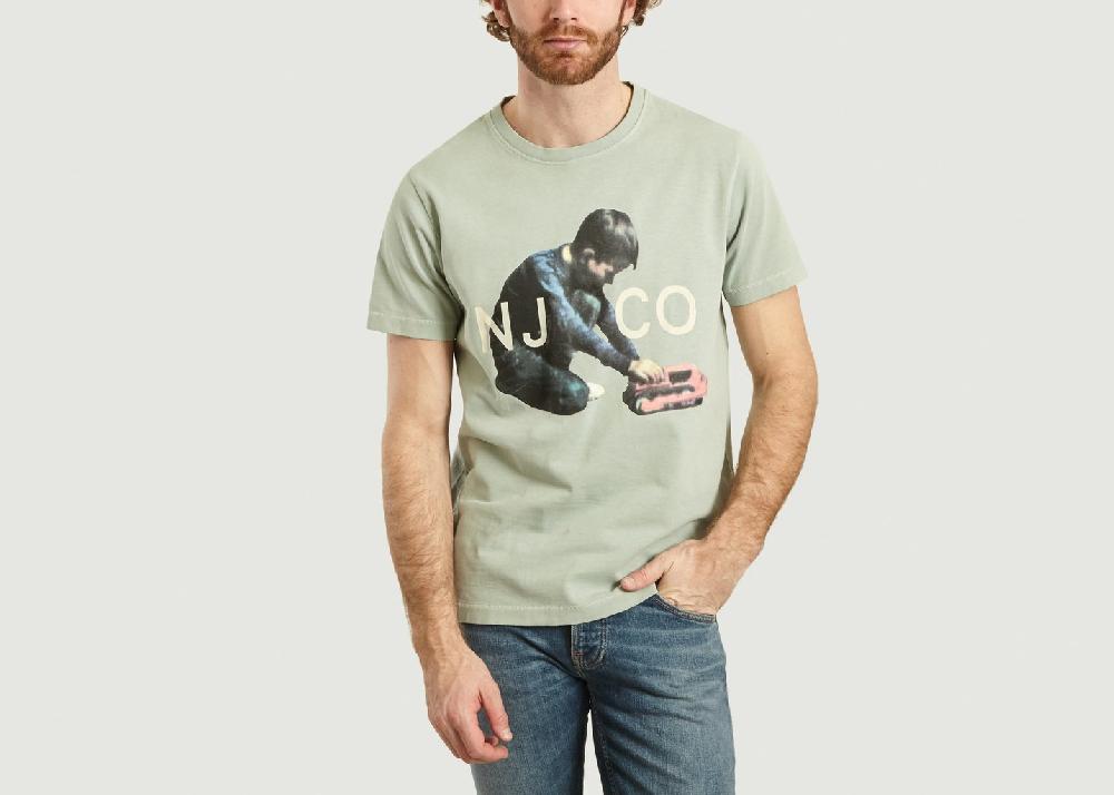 l'exception T Shirt Roy Enfant en Coton Bio Menthe Nudie Jeans