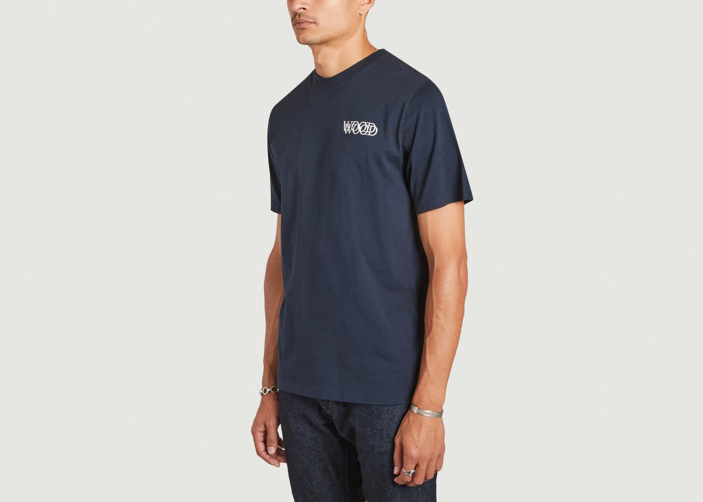 L'exception T Shirt Sami Graphique Logo Bleu Marine Wood Wood