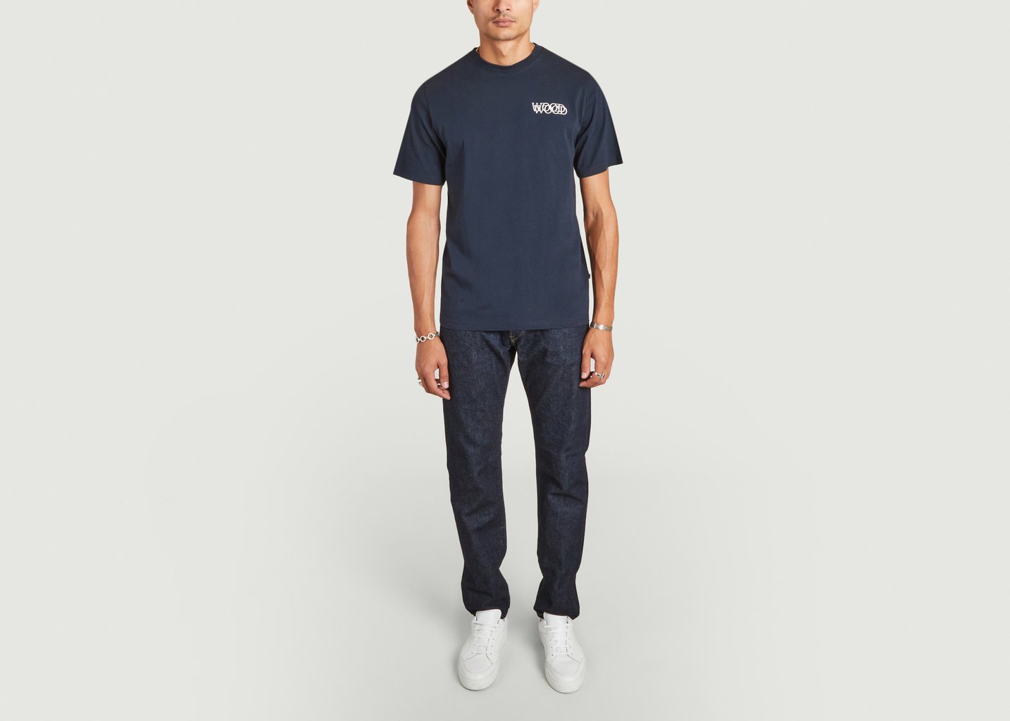 L'exception T Shirt Sami Graphique Logo Bleu Marine Wood Wood