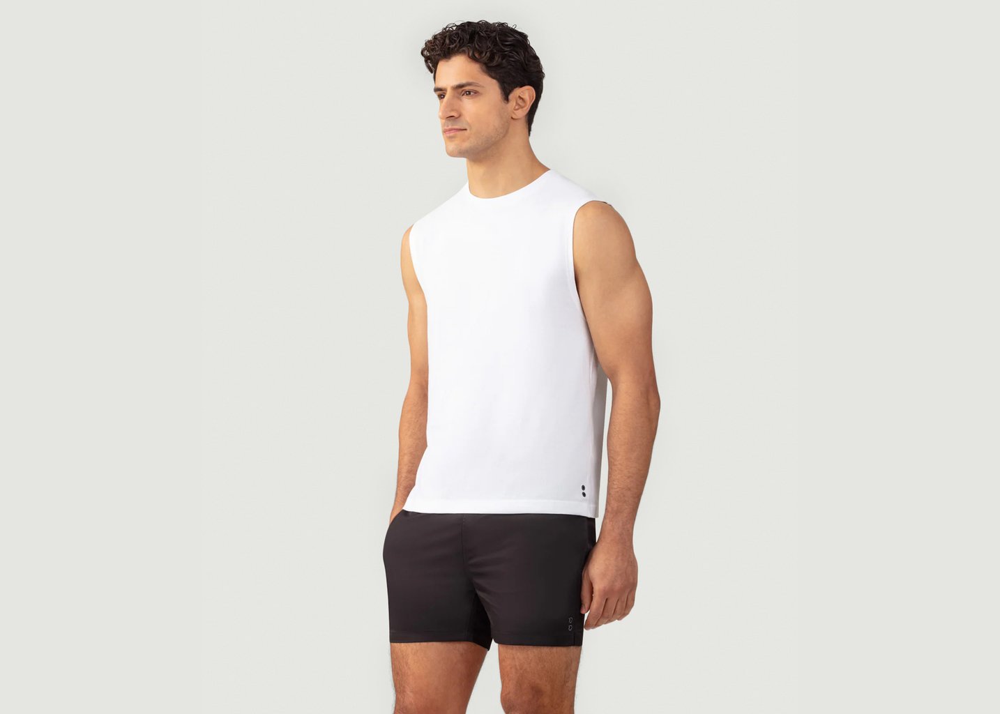 l'exception T shirt sans manche en coton Blanc Ron Dorff