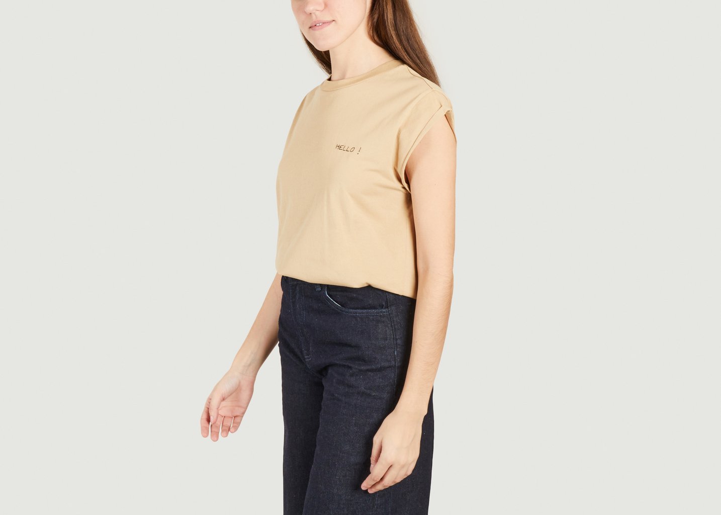 L'exception T Shirt Sedaine Hello Beige Maison Labiche