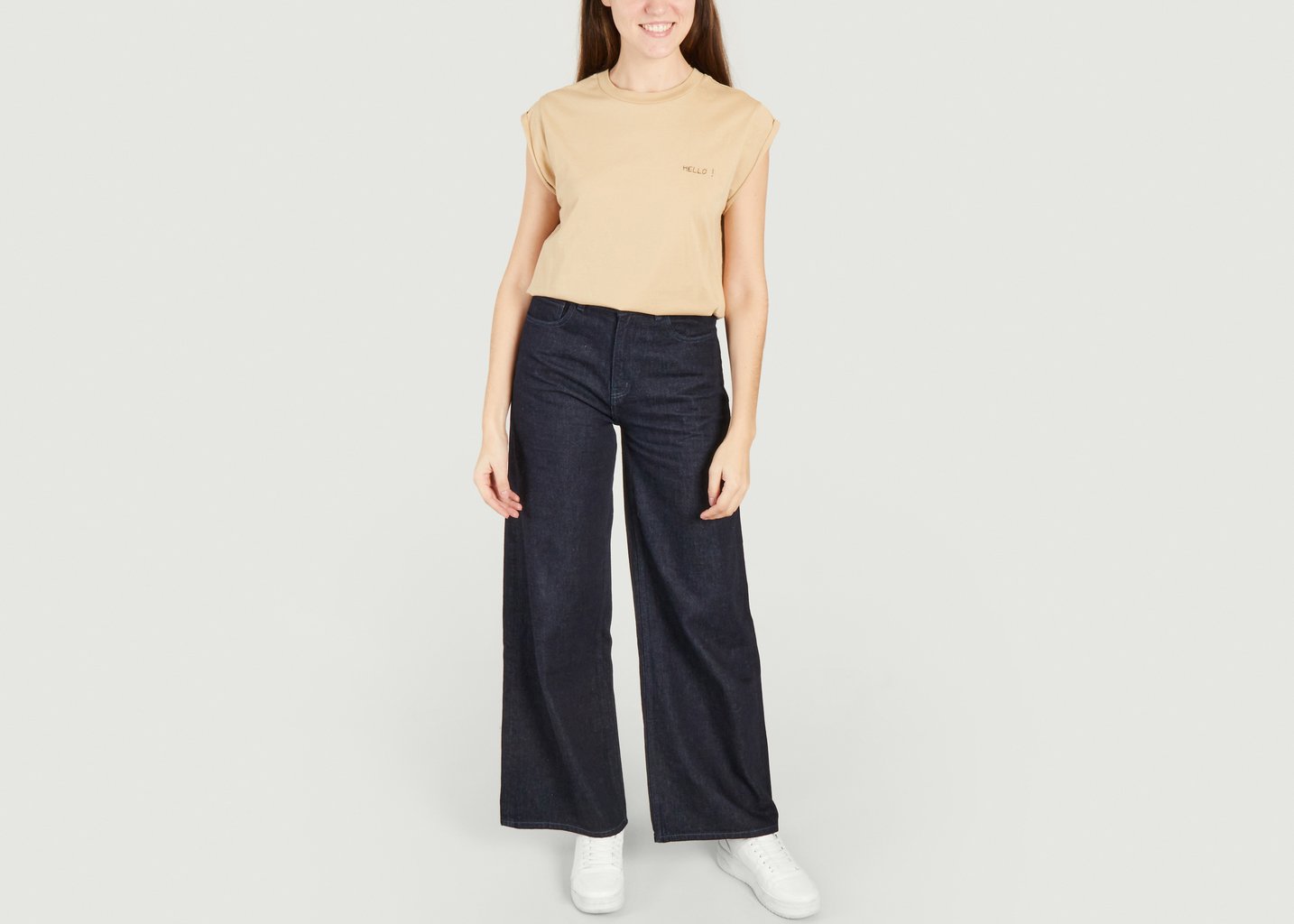 L'exception T Shirt Sedaine Hello Beige Maison Labiche