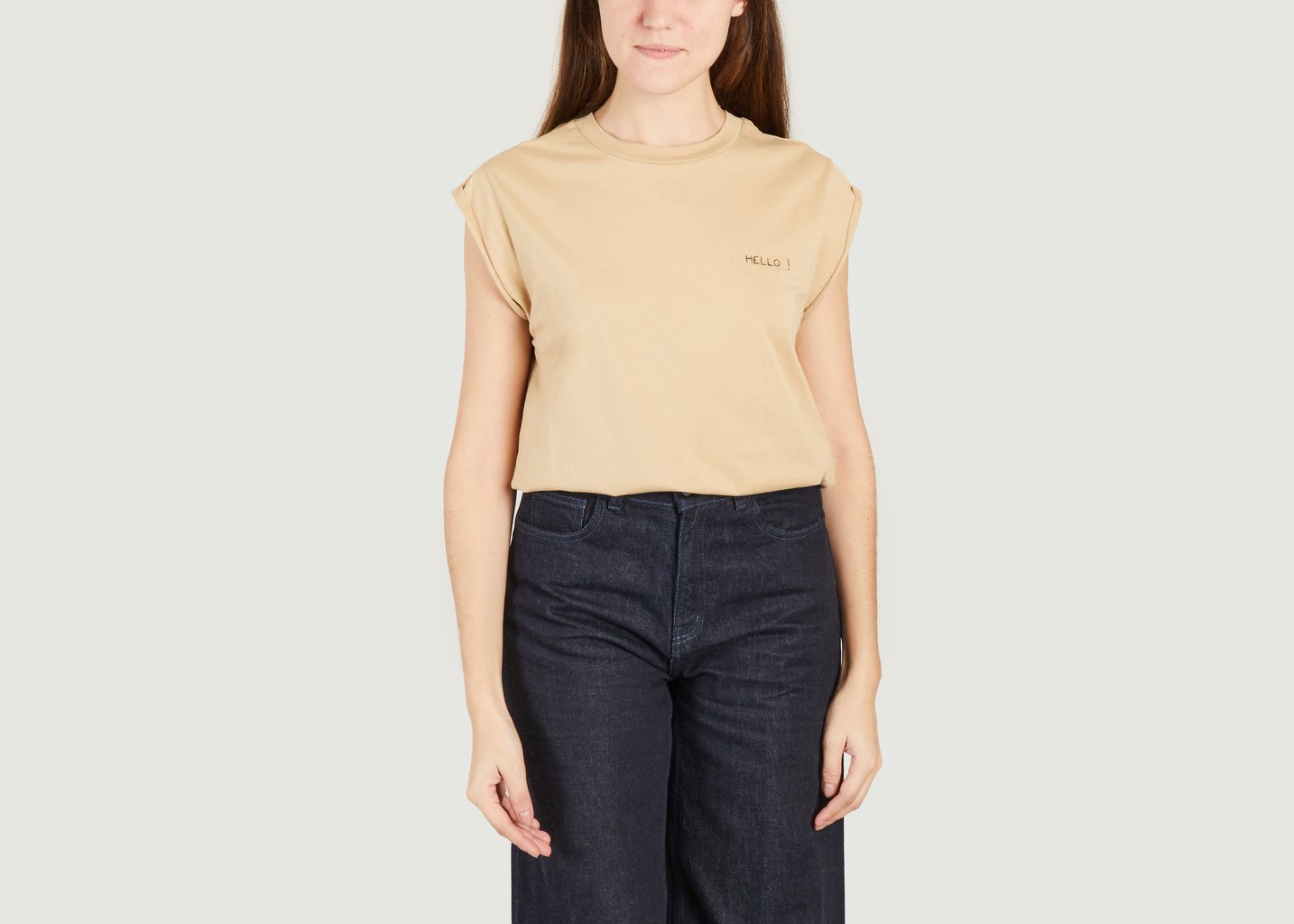 l'exception T shirt Sedaine Hello Beige Maison Labiche