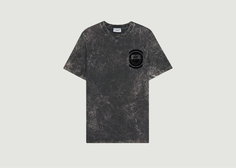 l'exception T Shirt Source Sky Wash Radiowave Noir AVNIER