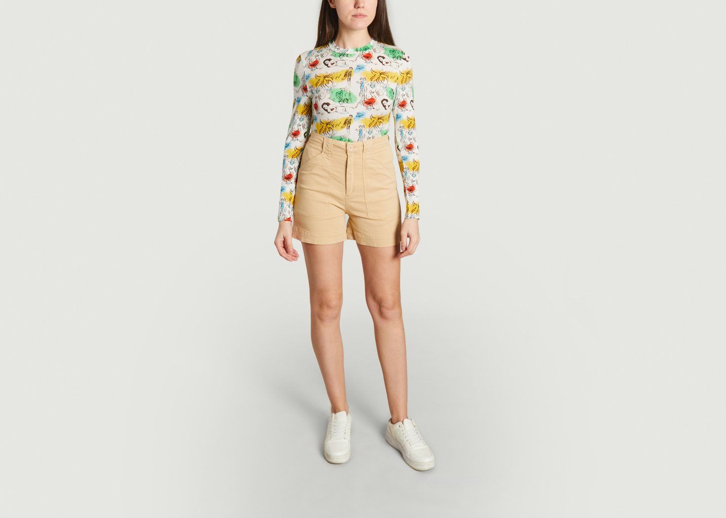 l'exception T shirt Souvenirs From Paris Multicolore Carne Bollente