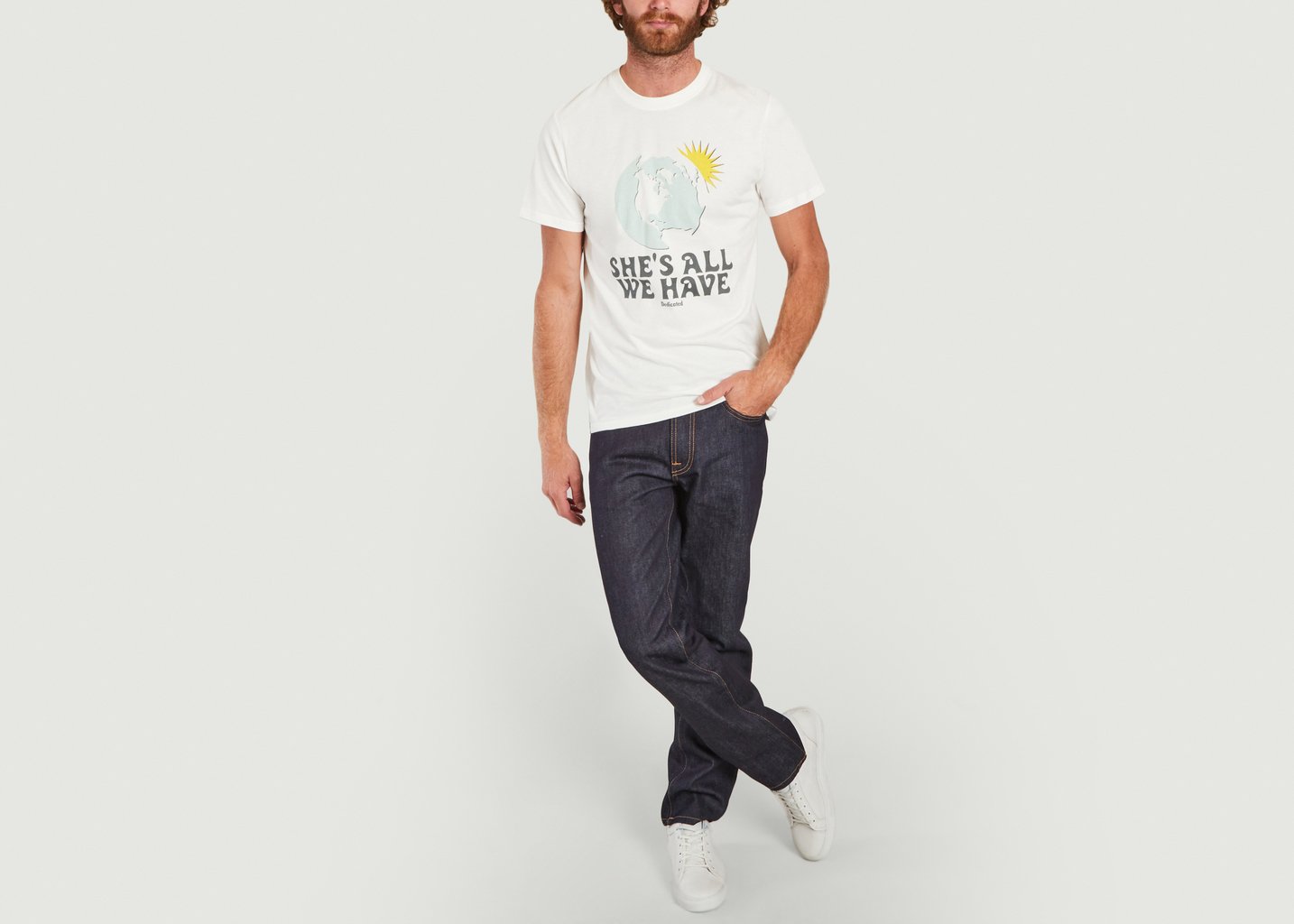 L'exception T Shirt Stockholm Dedicated Brand X RealFunWow Blanc Dedicated Brand