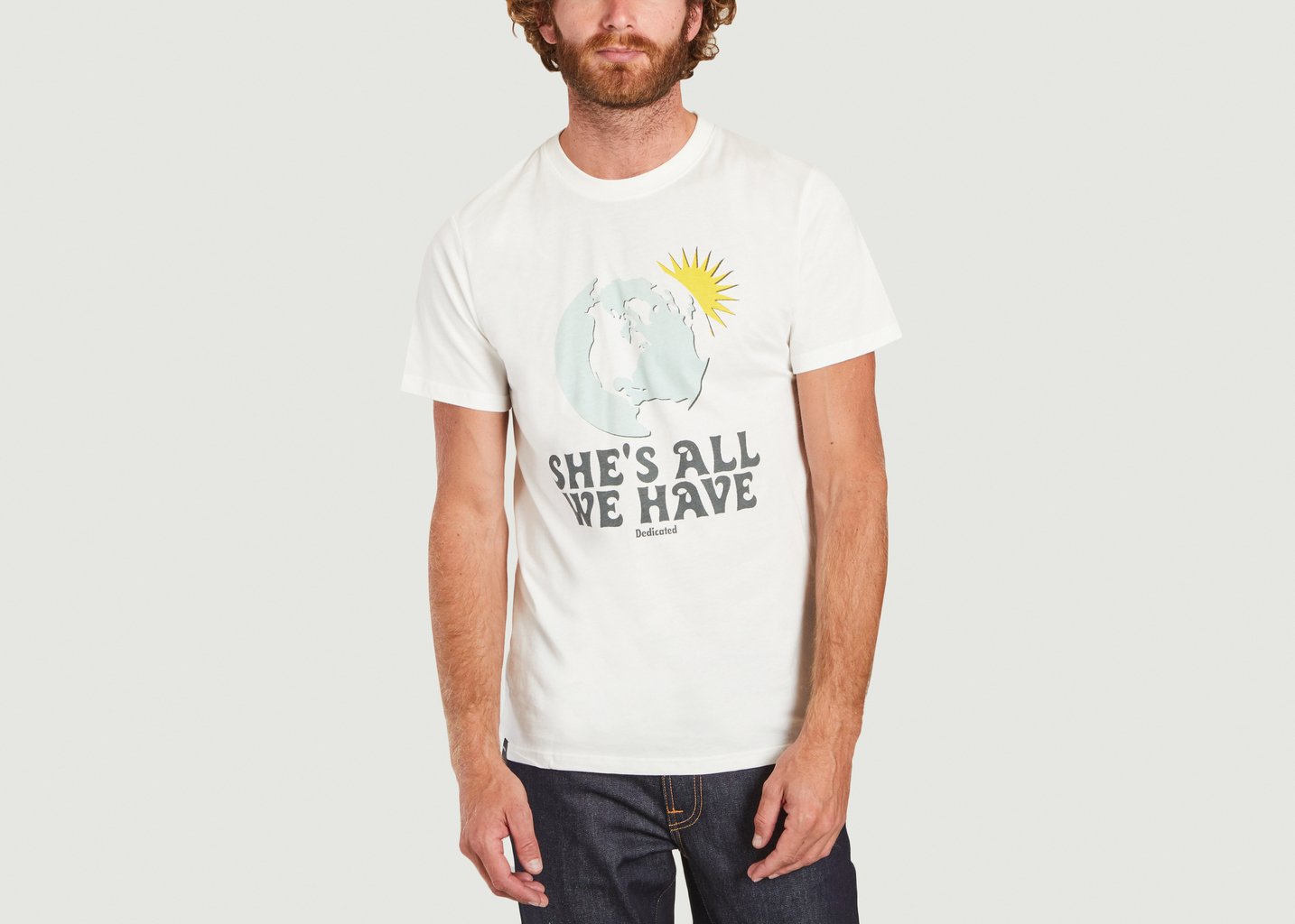 l'exception T shirt Stockholm Dedicated Brand x RealFunWow Blanc Dedicated Brand