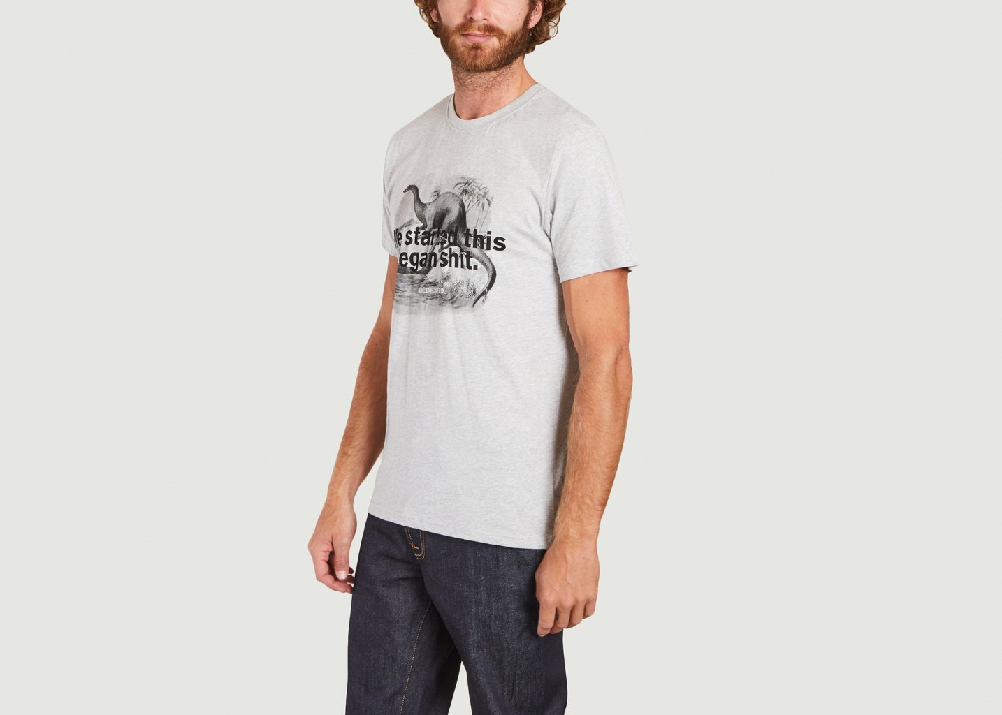 L'exception T Shirt Stockholm Vegan Dino Gris Dedicated Brand