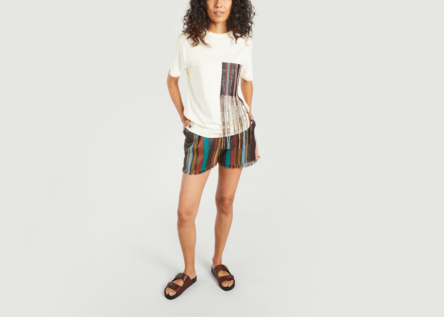 L'exception T Shirt The Pocket En Coton Supima Sable Benjamin Benmoyal