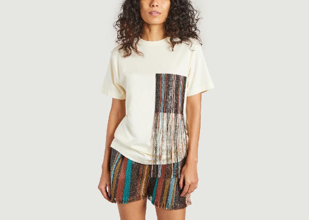 l'exception T shirt The Pocket en coton supima Sable benjamin benmoyal