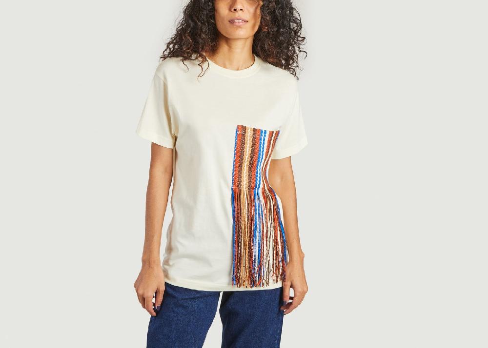 l'exception T shirt The Pocket en coton supima Sable benjamin benmoyal