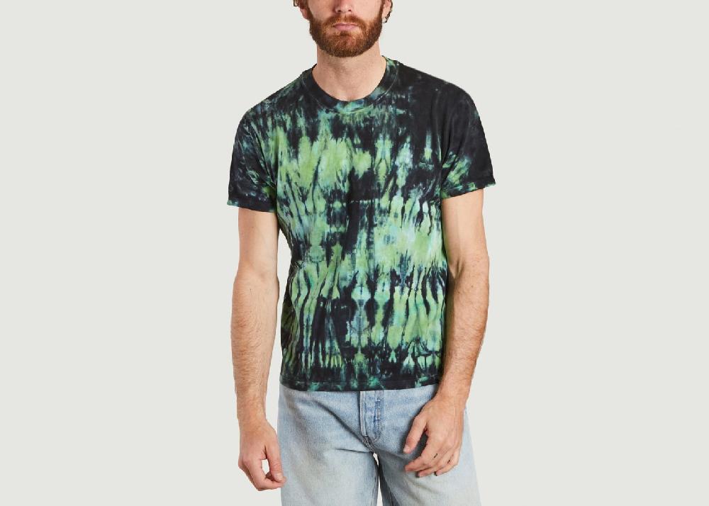 l'exception T Shirt Tie & Dye en coton Vert AMI Paris