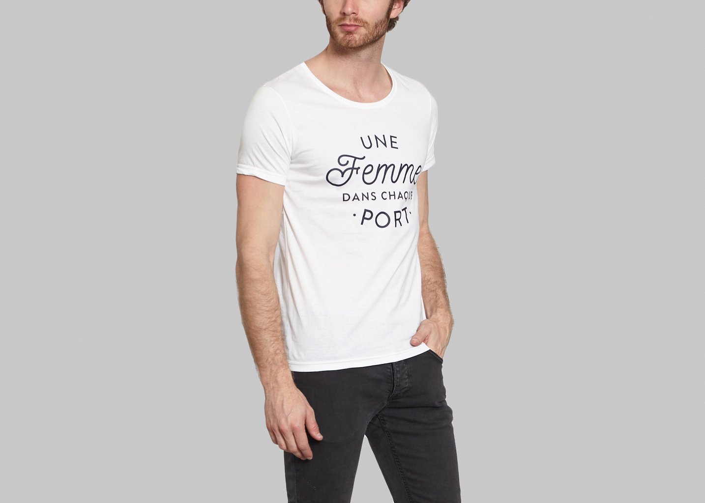 L'exception T Shirt Une Femme Dans Chaque Port Blanc Sacrebleu