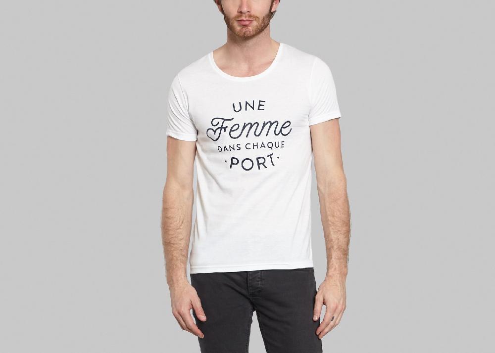 l'exception T Shirt Une Femme Dans Chaque Port Blanc Sacrebleu