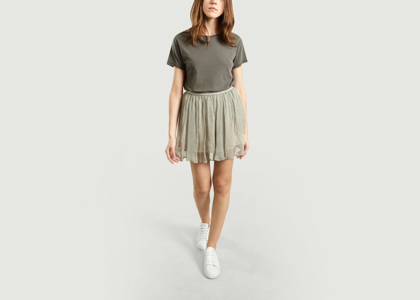 L'exception T Shirt Vegiflower Coton Bio Gris American Vintage
