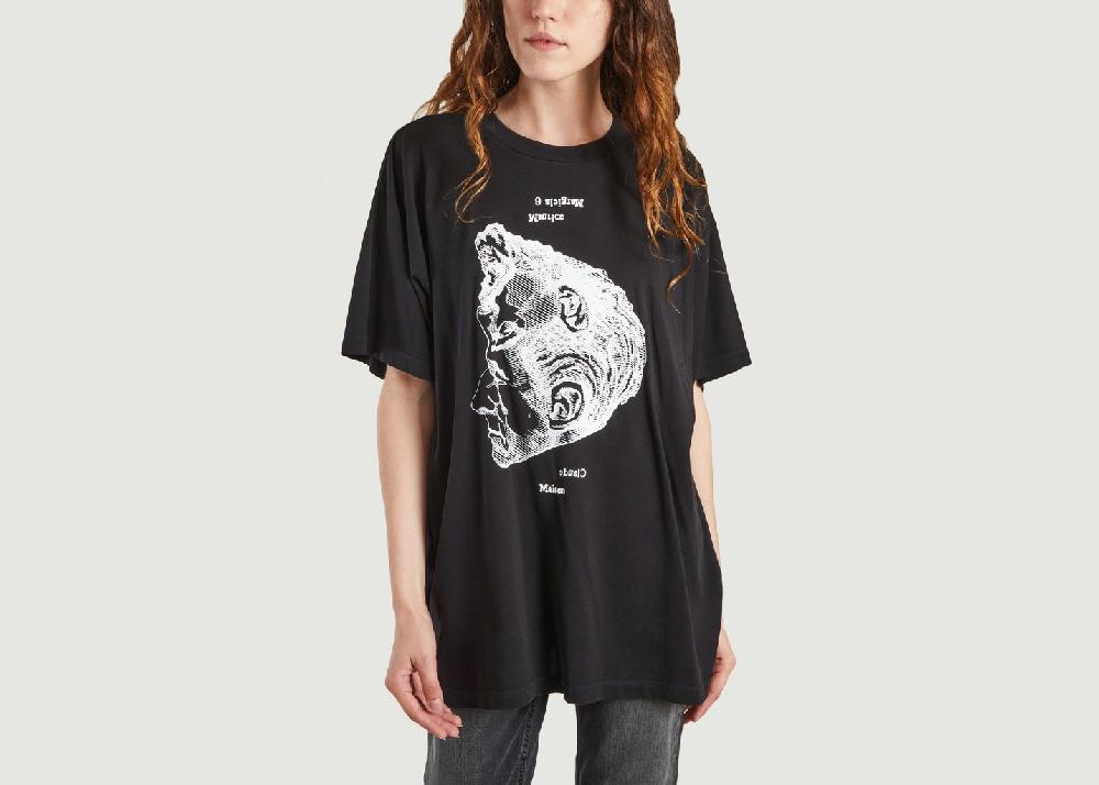 l'exception T shirt visage Noir MM6 Maison Margiela