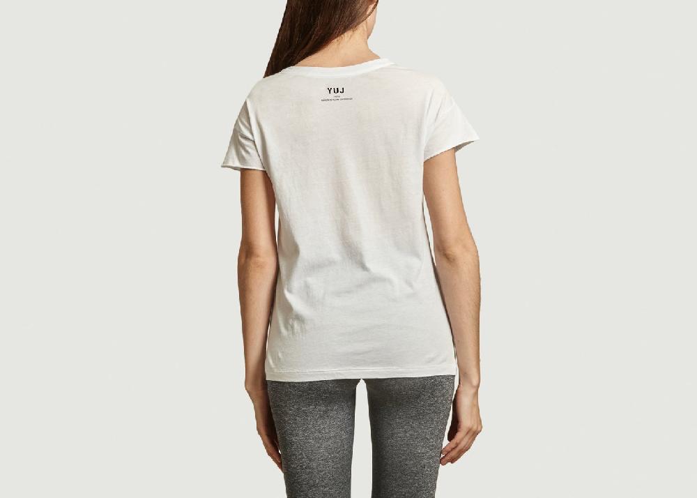 L'exception T Shirt Yoga Will Save The Planet Blanc YUJ Paris