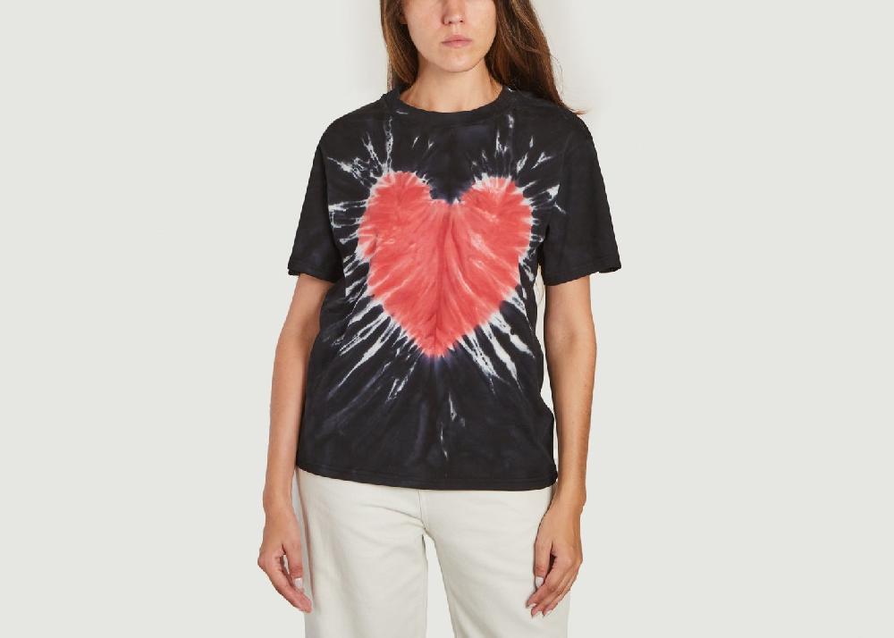 l'exception Tee shirt Heart Attract Noir Carne Bollente