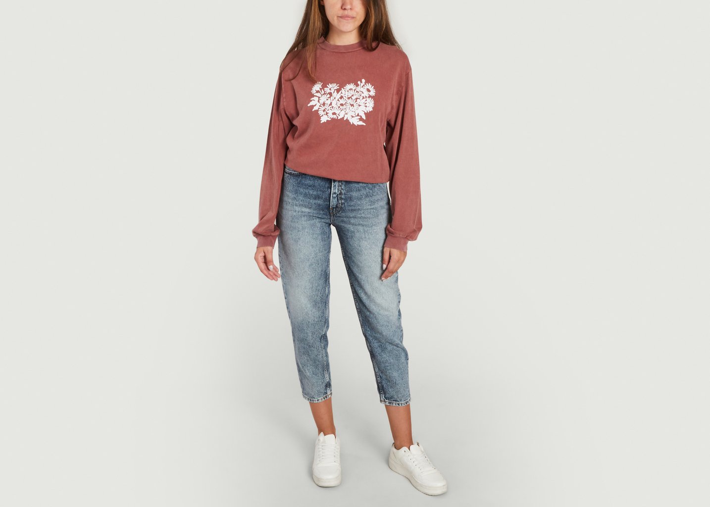 L'exception Tee Shirt Manches Longues Be Kind Bordeaux Carne Bollente