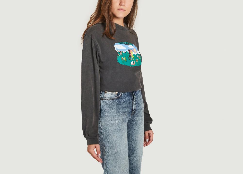 L'exception Tee Shirt Manches Longues Share Some Love Noir Carne Bollente