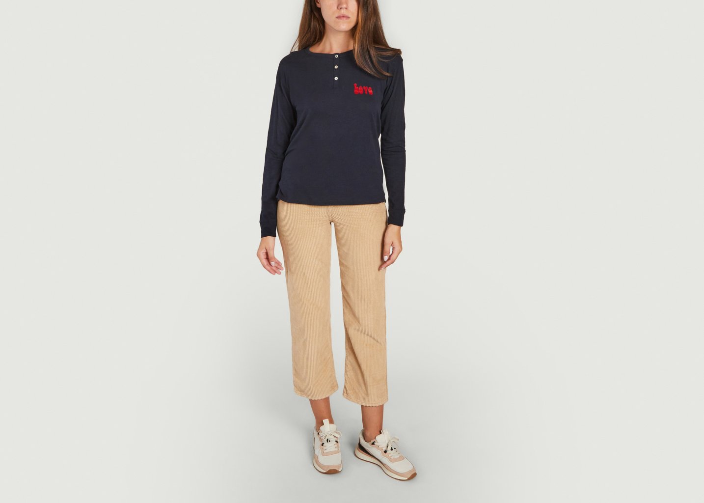 L'exception Tee Shirt Petit Love Bleu Marine Five Jeans
