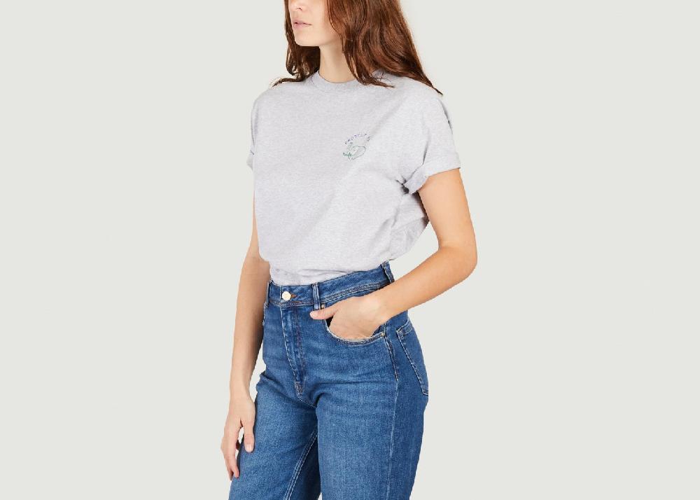 L'exception Tee Shirt Popincourt X Wildlife Gris Léger Maison Labiche