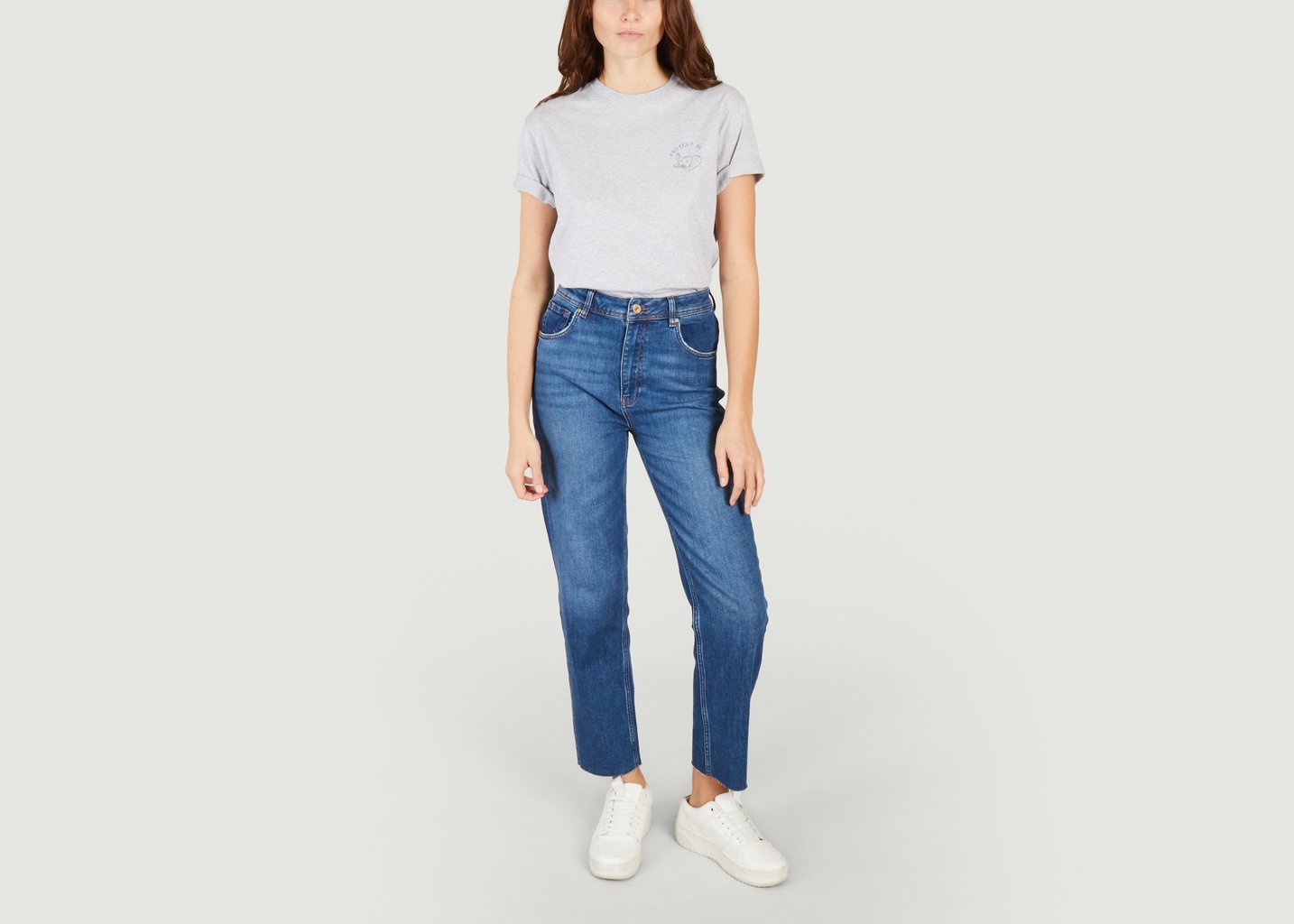 L'exception Tee Shirt Popincourt X Wildlife Gris Léger Maison Labiche