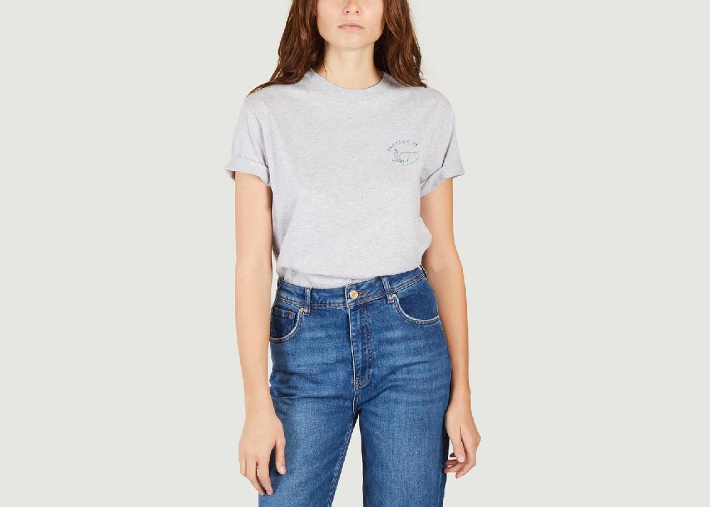 l'exception Tee shirt Popincourt x Wildlife Gris Léger Maison Labiche