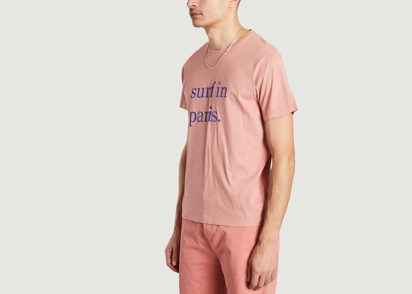 L'exception Tee Shirt Surf In Paris Rose Cuisse De Grenouille