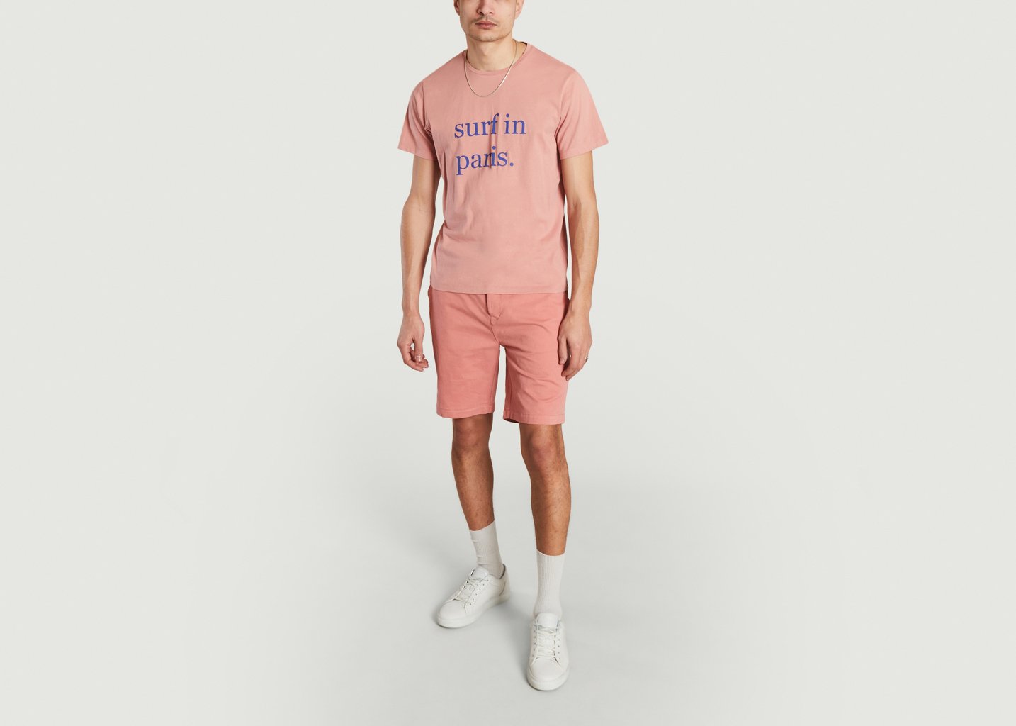 L'exception Tee Shirt Surf In Paris Rose Cuisse De Grenouille